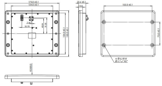 4 Element BD2 - B1 Anti Jamming Antenna GPS-L1 GPS-L2 And Glonass Antenna 50 Ohm 0