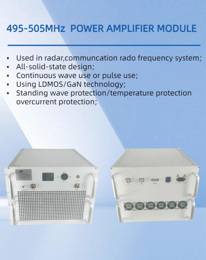 Custom 495-505MHz Pulse 5kw RF Power Amplifier Provides Powerful Pulse Signals To Support Radar Detection 0
