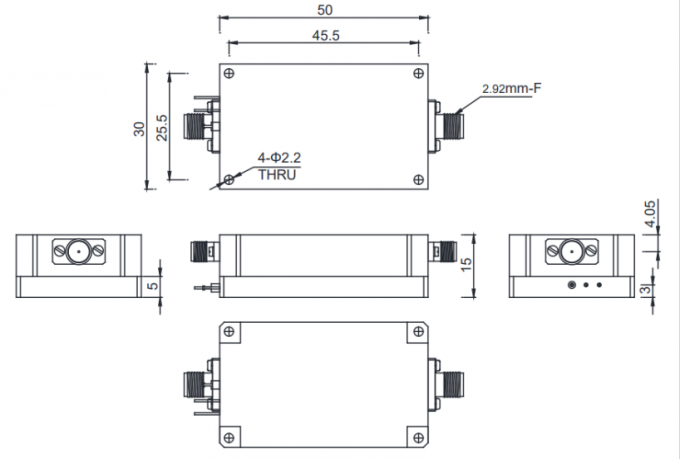 0.1 To 40 GHz Wideband LNA  Low Noise RF Amplifier Psat 19 dBm 0