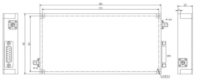 Customized 4500-5000MHz 100W Low Noise High Power RF Power Amplifier for Telecommunication 1