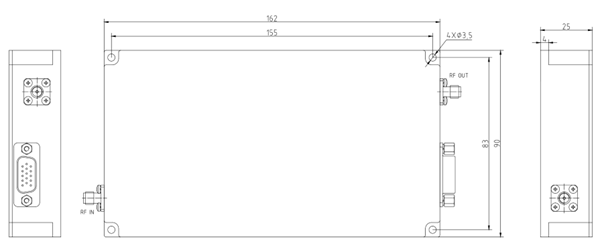 High Linearity Communication Module 5700-5900MHz 50W RF Power Amplifier for Wireless Communication 1