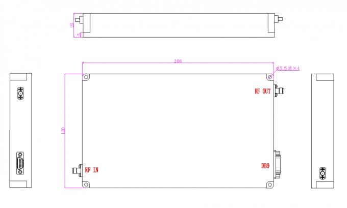 960-1215MHz 50dBm Output Power L Band Solid State RF Power Amplifier for Telecommunication, Radar 1