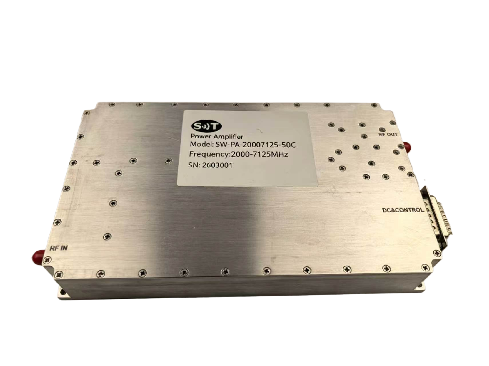 Усилитель мощности ВЧ 100Вт 2000-7125МГц SW-PA-20007125-50C Модуль усиления ВЧ для обороны и коммерческого использования